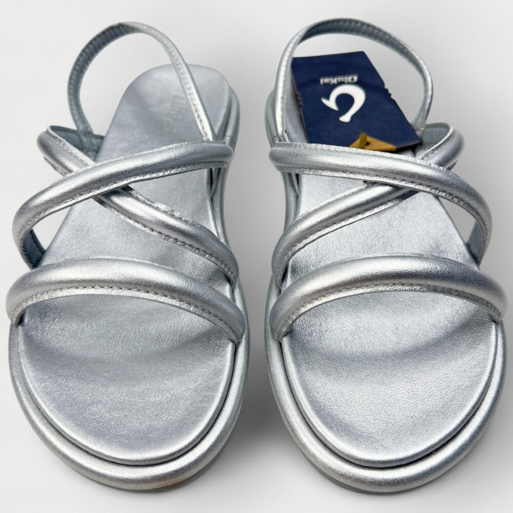 OluKai Tiare Strappy Women’s Sandals Silver Leather Size 6B Medium 20515-2K2K - Picture 4 of 9